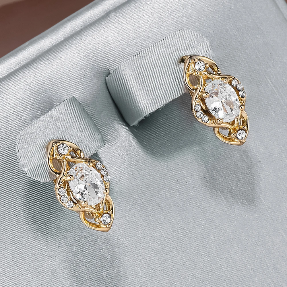 Inlaid Crystal Earrings