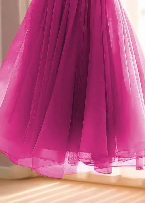 Rose High Waist Chiffon Skirts Summer