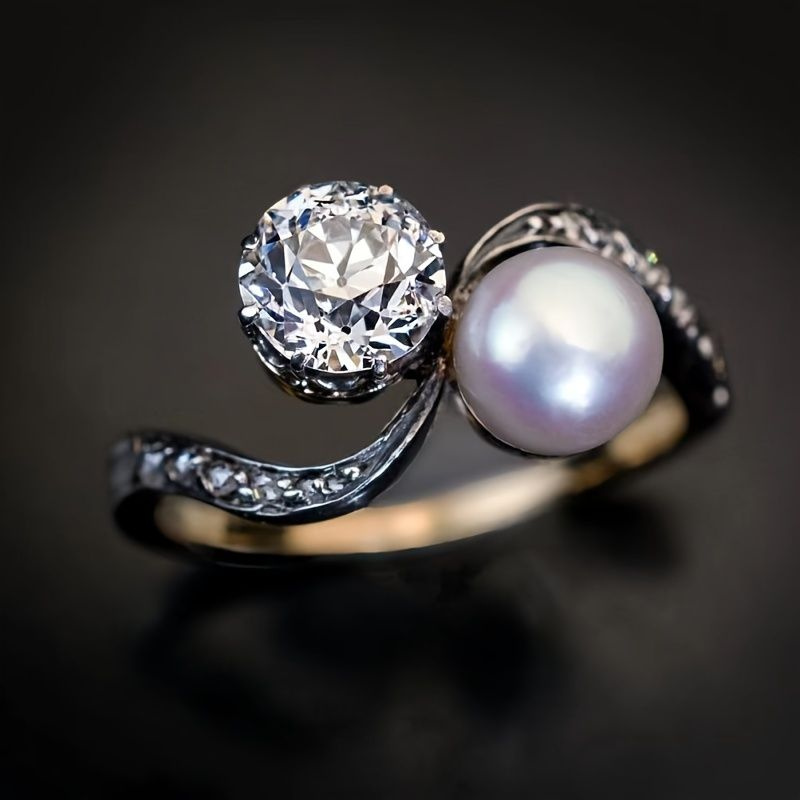 Pearl & Zirconia Ring