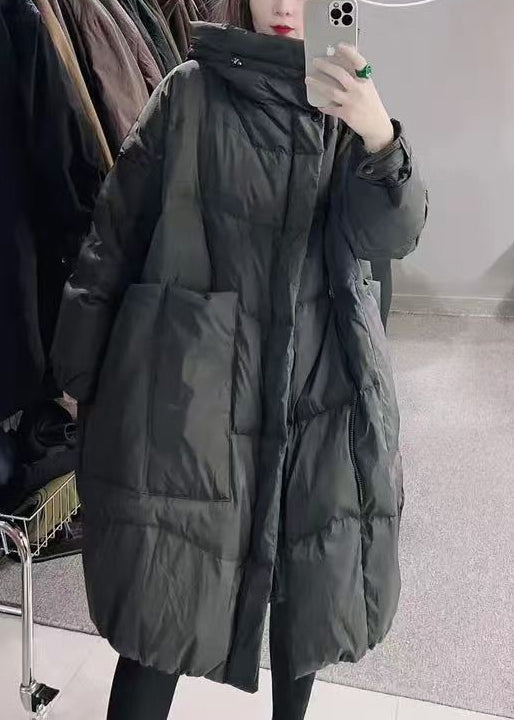 Italian Rose Hooded Pockets Duck Down Parka Winter