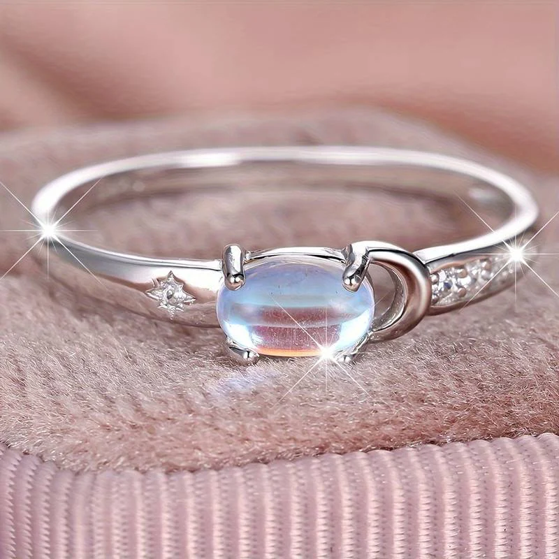 Crystal Silver Ring