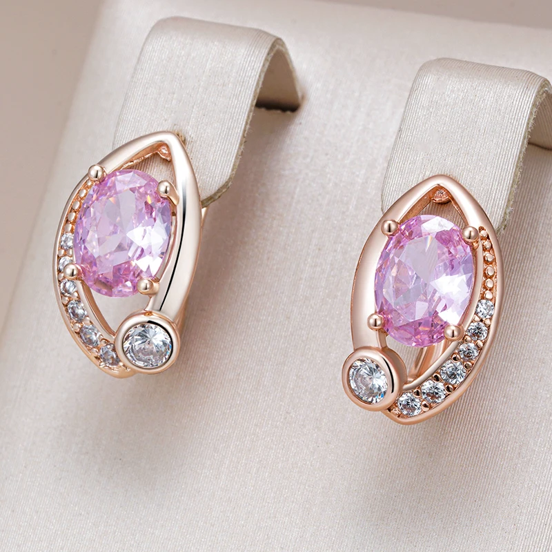 Pink Glass Earrings