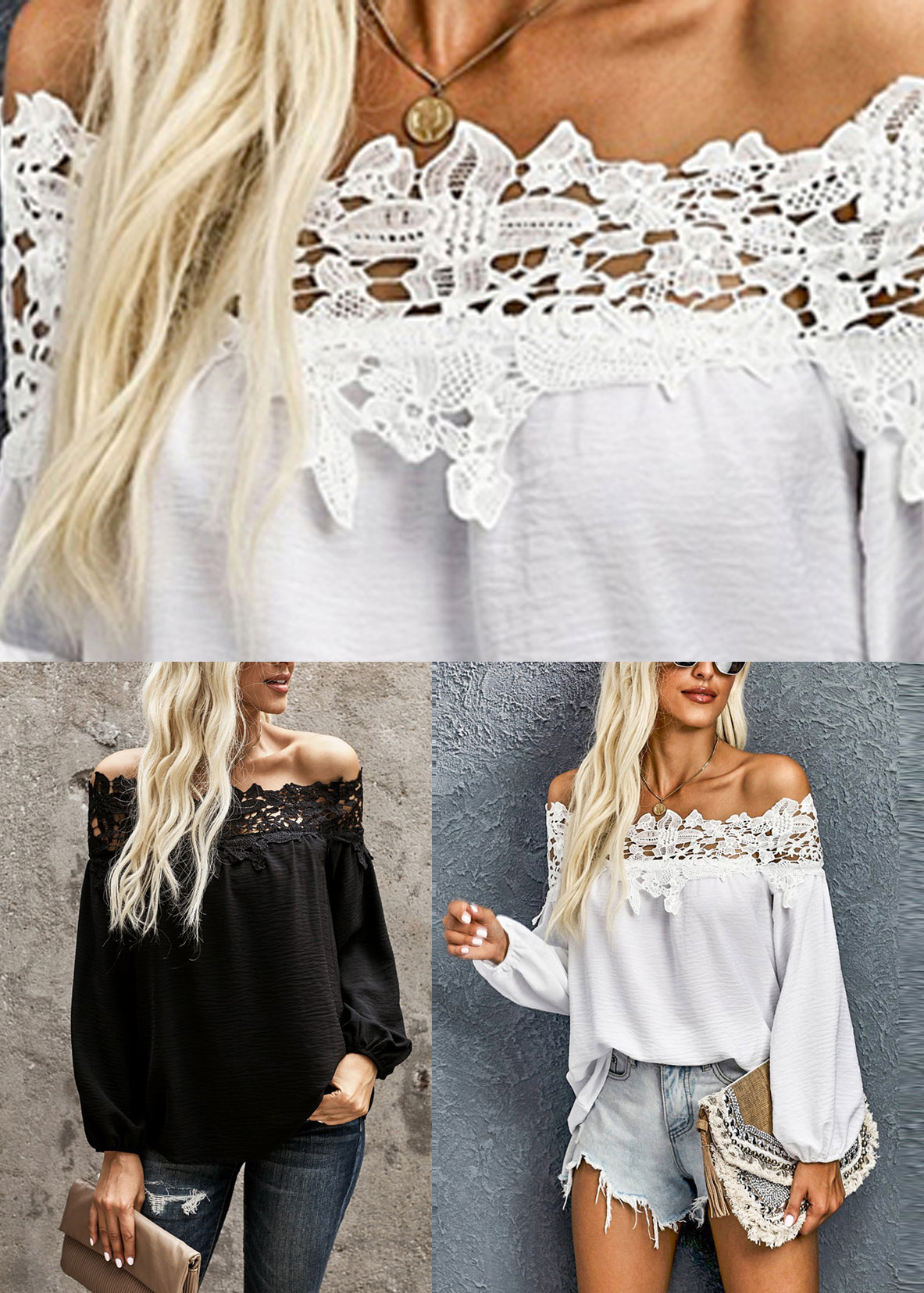 White Cold Shoulder Hollow Out Top Fall