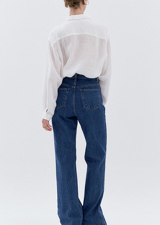 White Peter Pan Collar Linen Blouse Tops Spring