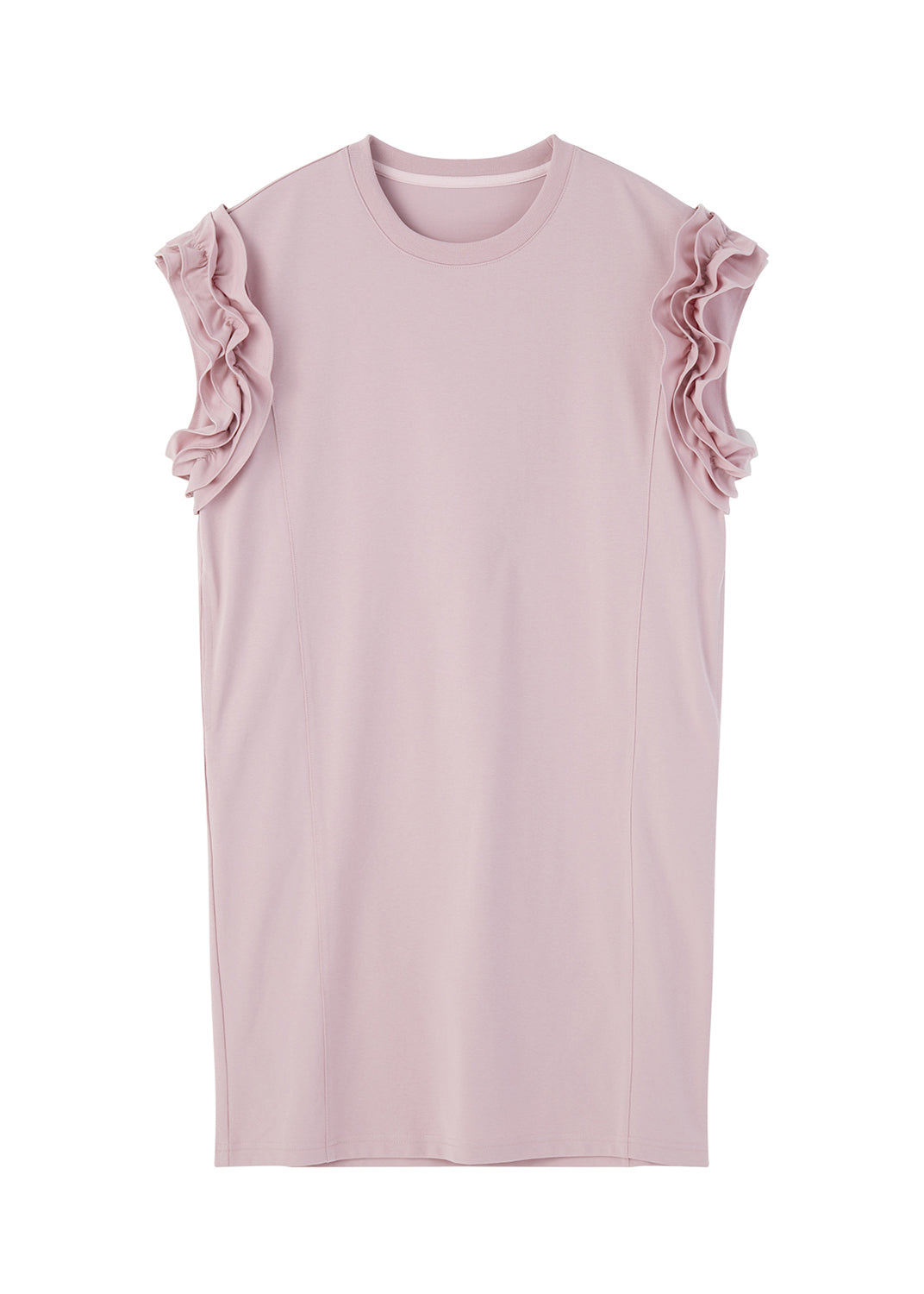 Pink Oversized Cotton Tea Dresses Butterfly Sleeve