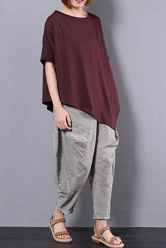 Limited Stock- Irregular Loose 100% Cotton T-shirt