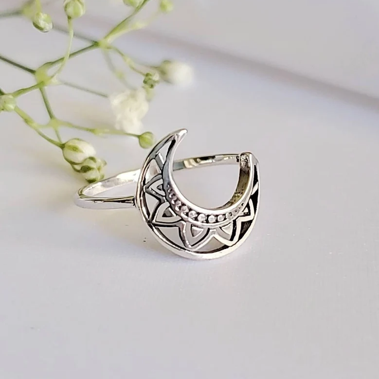 Moon Silver Ring