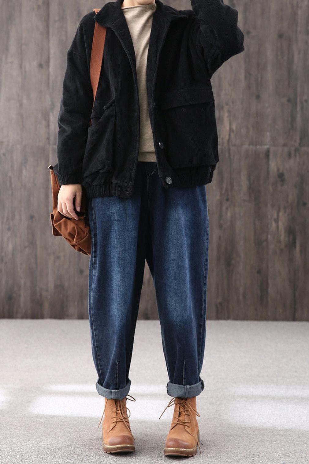 Loose Large Size Coat,corduroy Coat Coat,corduroy Loose Coat