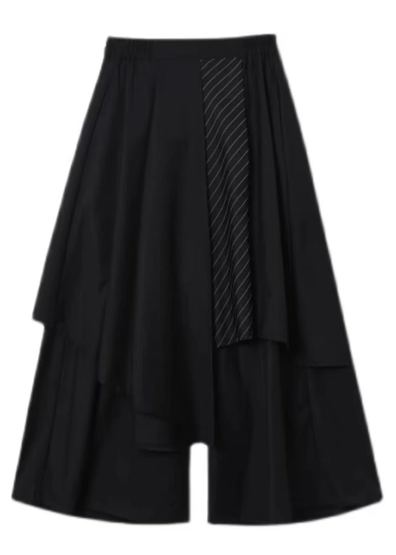 Loose Black Asymmetrical High Waist Wide Leg Pants Summer