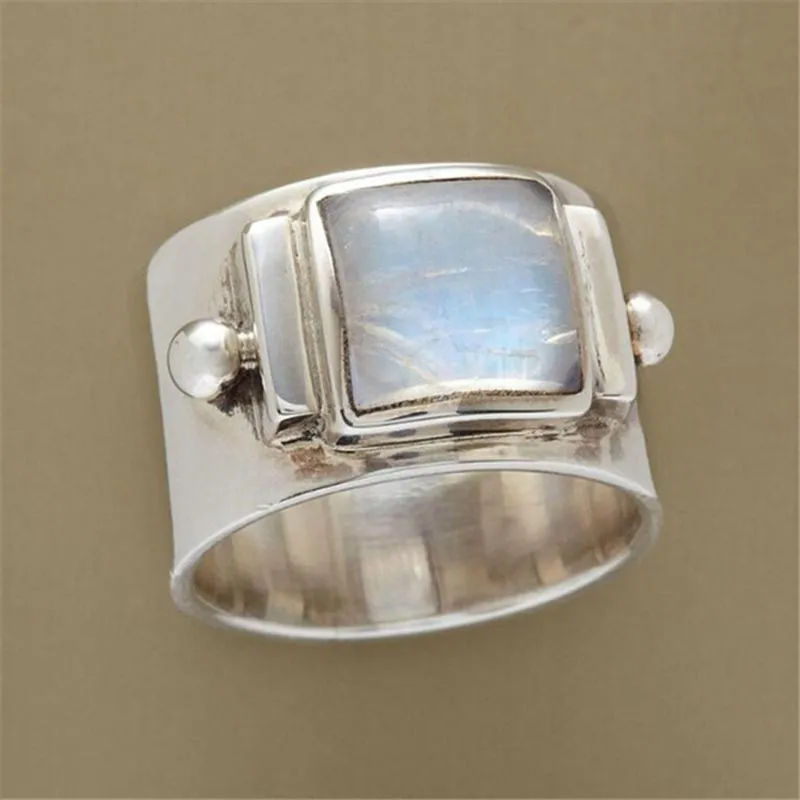 Moonstone Cubic Ring