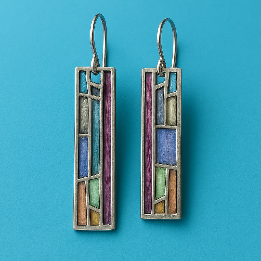 Colorful Silver Earrings
