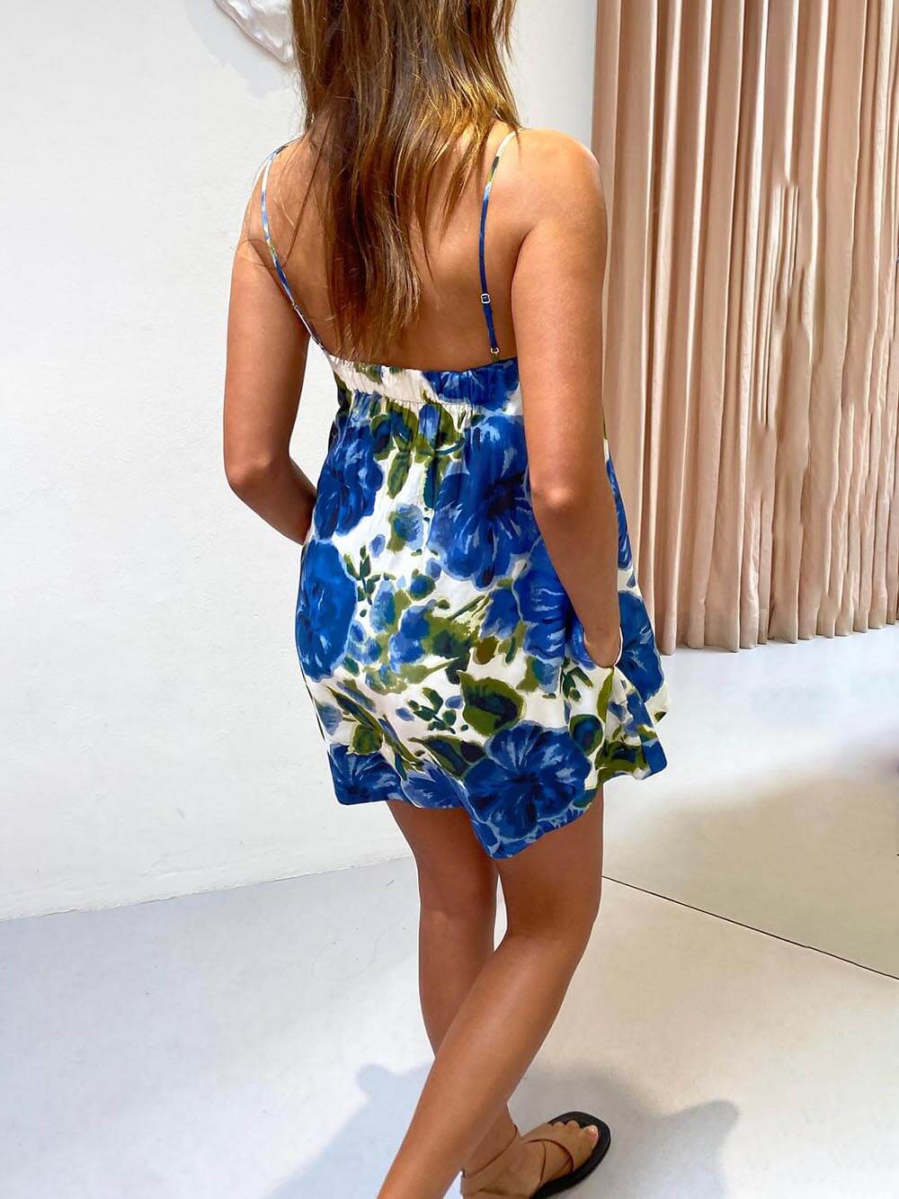 With the Peony Draped Mini Dress