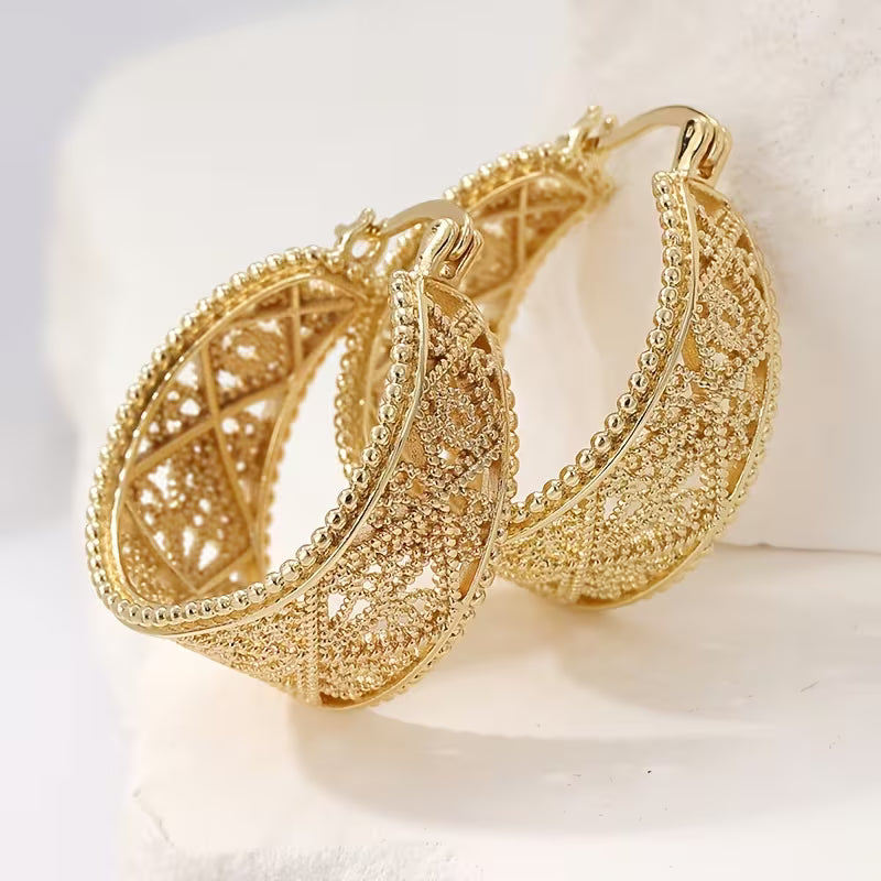 Golden Hoop Earrings
