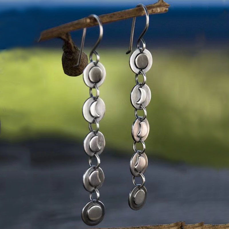 Dangling Moon Earrings