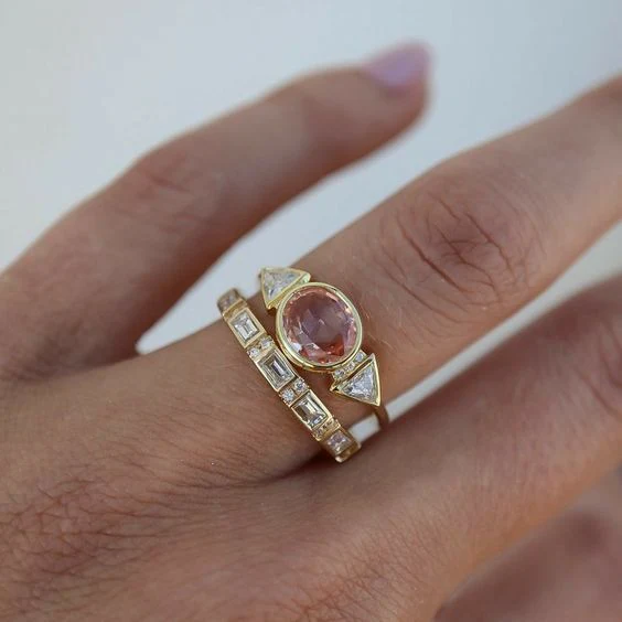 Red Crystal Ring Set