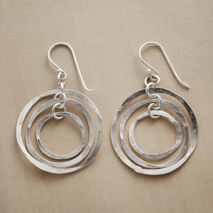 Rounded Spiral Silver Earrings