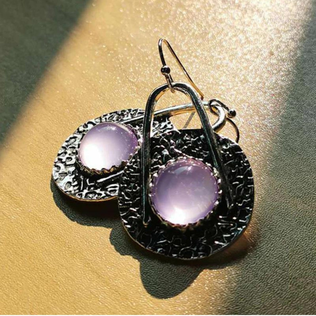 Silver Star Crystal Earrings