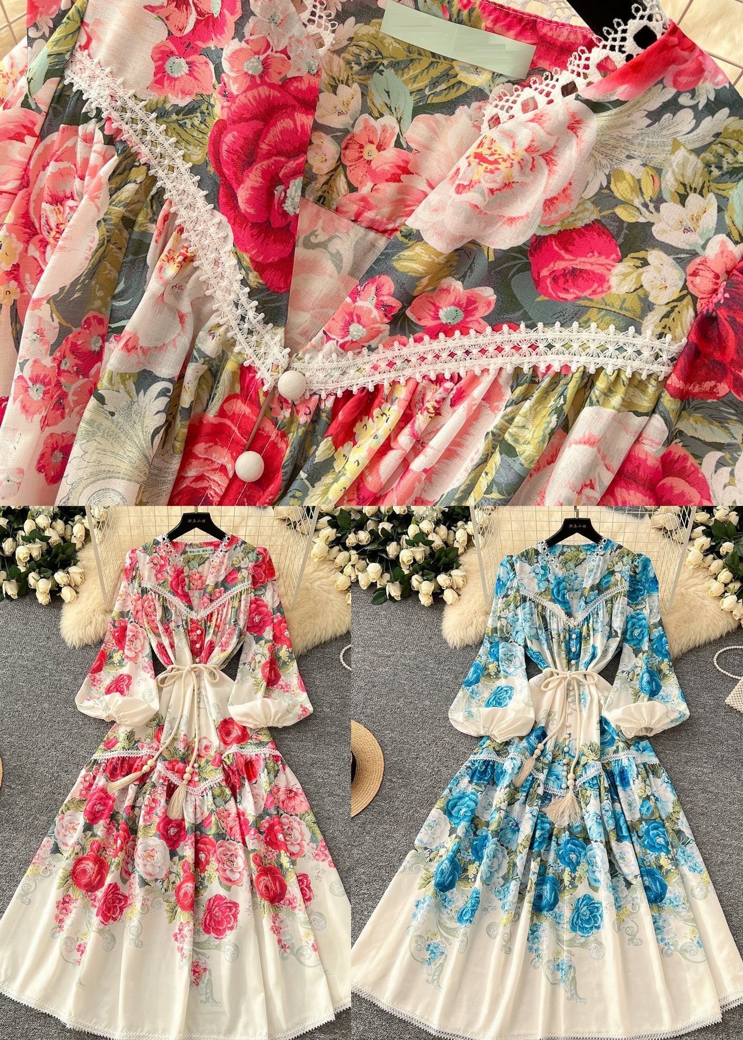 Fine Red Exra Large Hem Chiffon Robe Dresses Spring