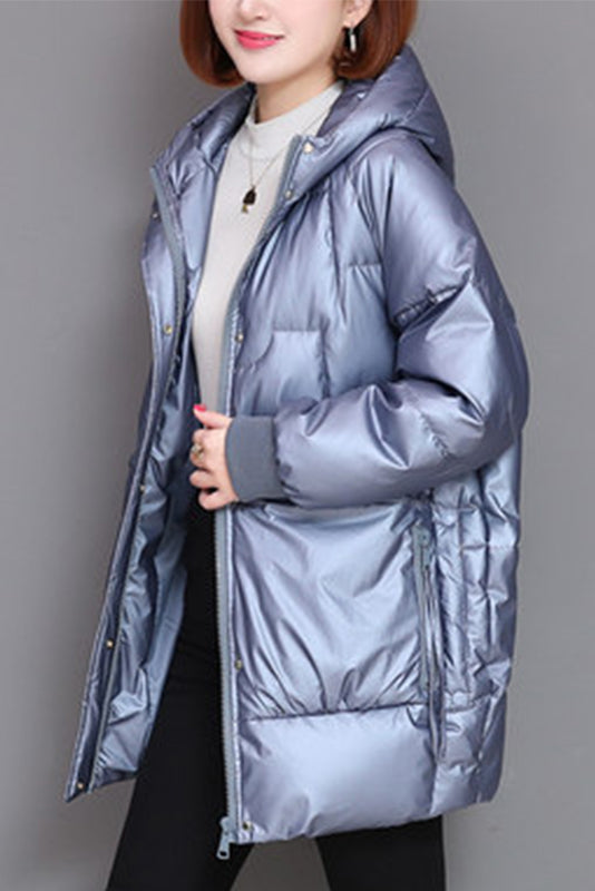 Winter Hooded Down Jacket Mid-length Padded Jacket