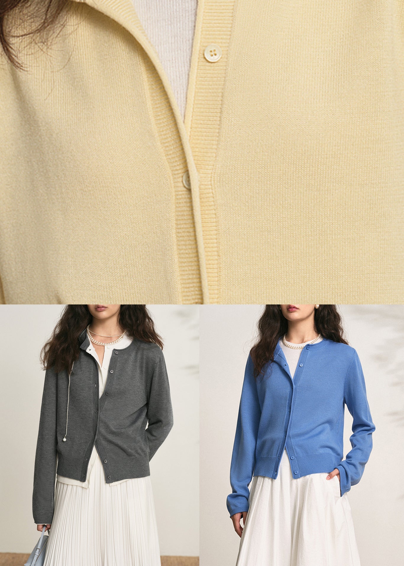 Dark Gray O Neck Button Knit Cardigan Fall