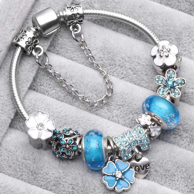 Blue Silver Bracelets