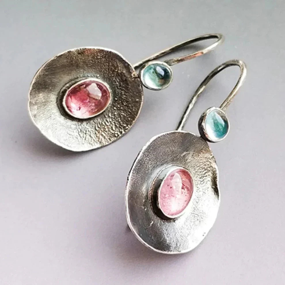 Bicolor Silver Earrings