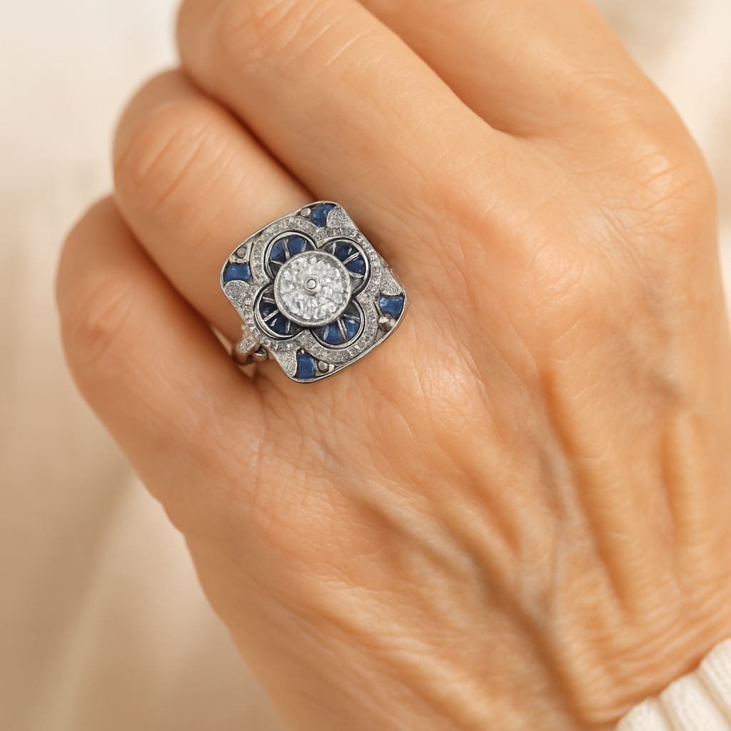 Blue Zircon Classic Ring