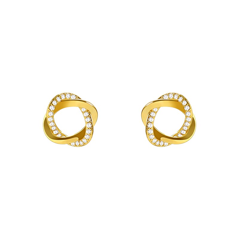 Pendientes Clásicos Geométricos en Oro