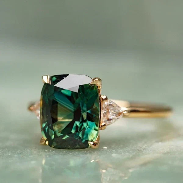 '-inspired Green Gemstone Gold Ring