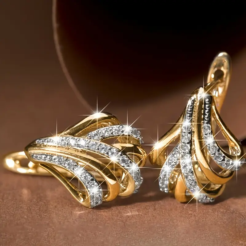 Bright Gold Irregular Earrings
