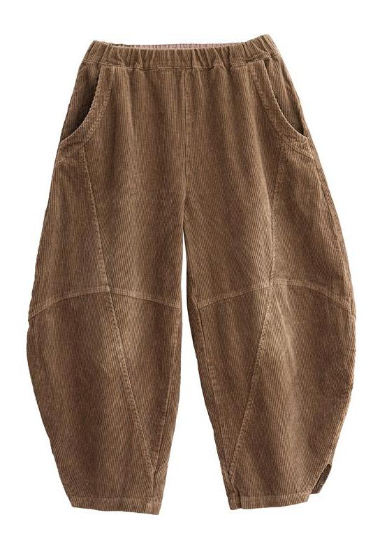 Winter Autumn Loose Corduroy Wide Leg Pants Harem Pants Thicken Trousers
