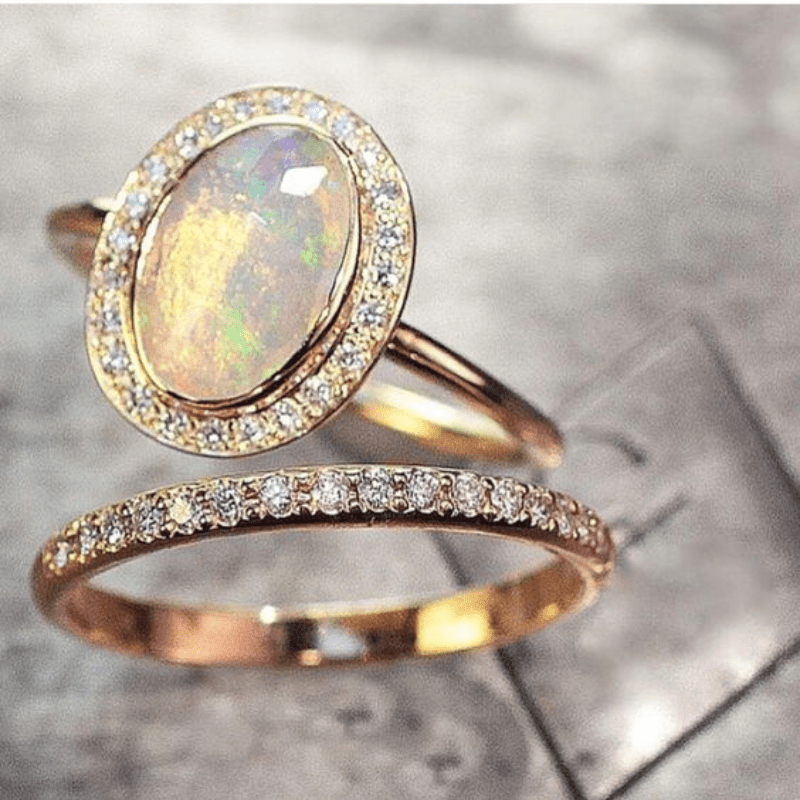 Opal Bright Ring Set