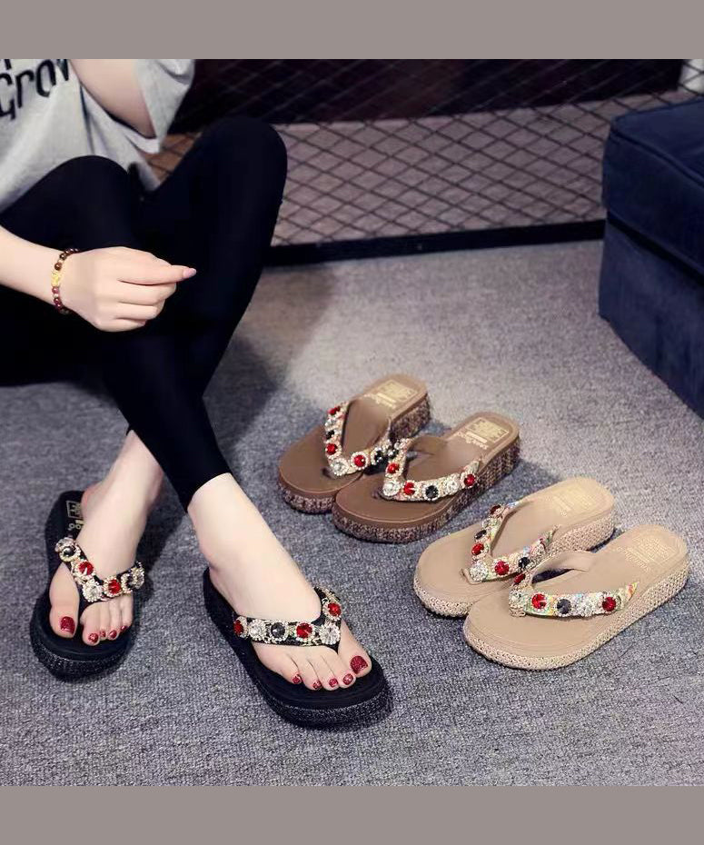 Splicing Wedge Brown Flip Flops Zircon