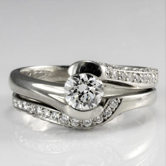 Inlaid Zirconia Silver Ring