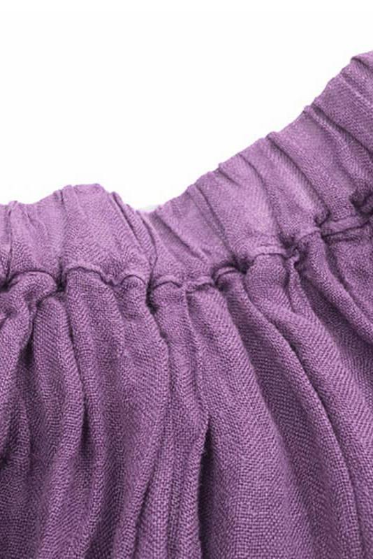 Limited Stock- 100% Linen Pure Color Skirt