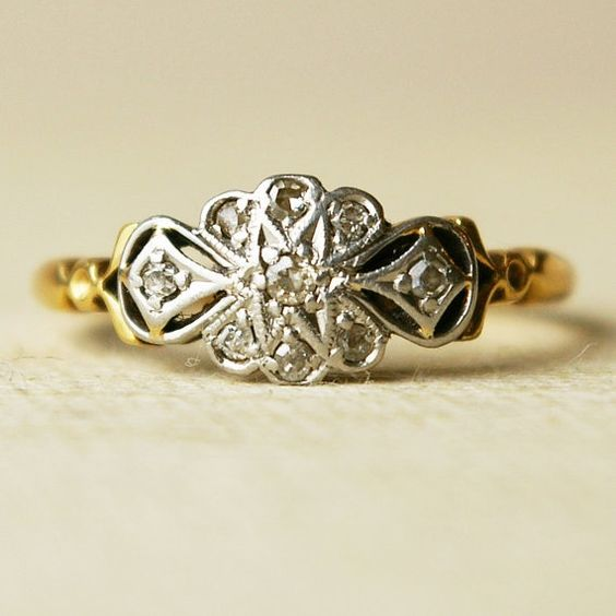 Silver & Gold Mandala Ring