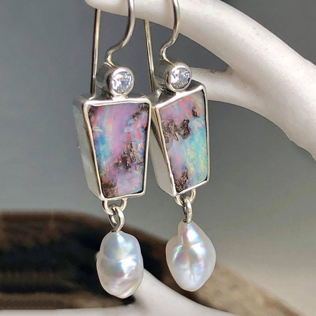 Acrylic Pearl Earrings