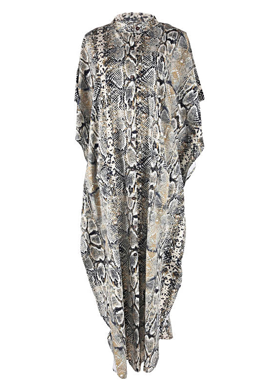European and American Snake Patterned Holiday Shirts Dress