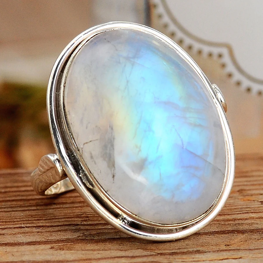 Oval Moonstone Ring