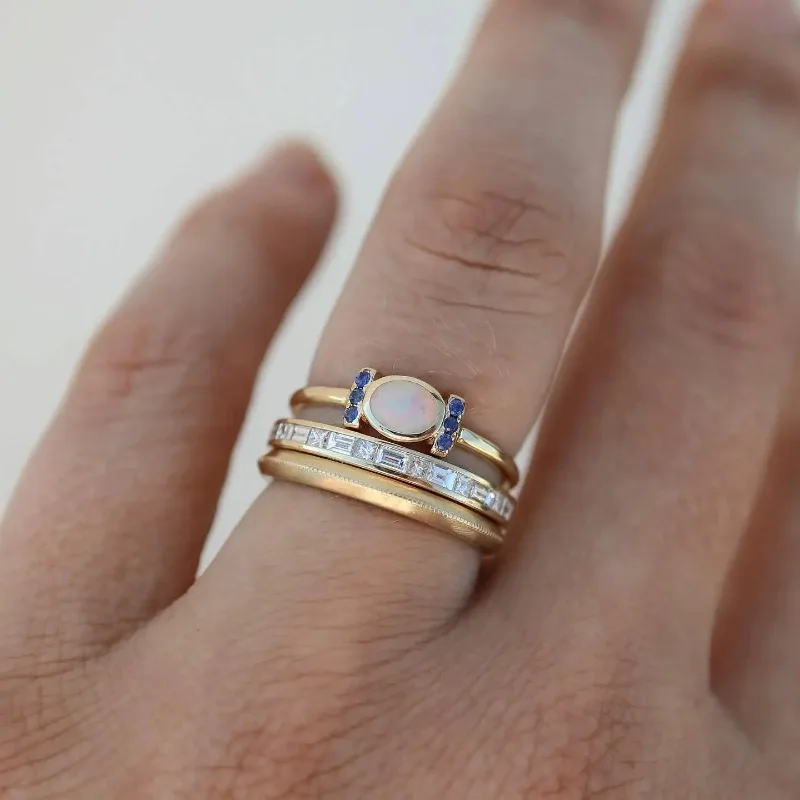 Set Anillos con Ópalo Vintage Dorados