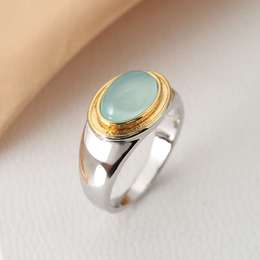 Green Moonstone Ring
