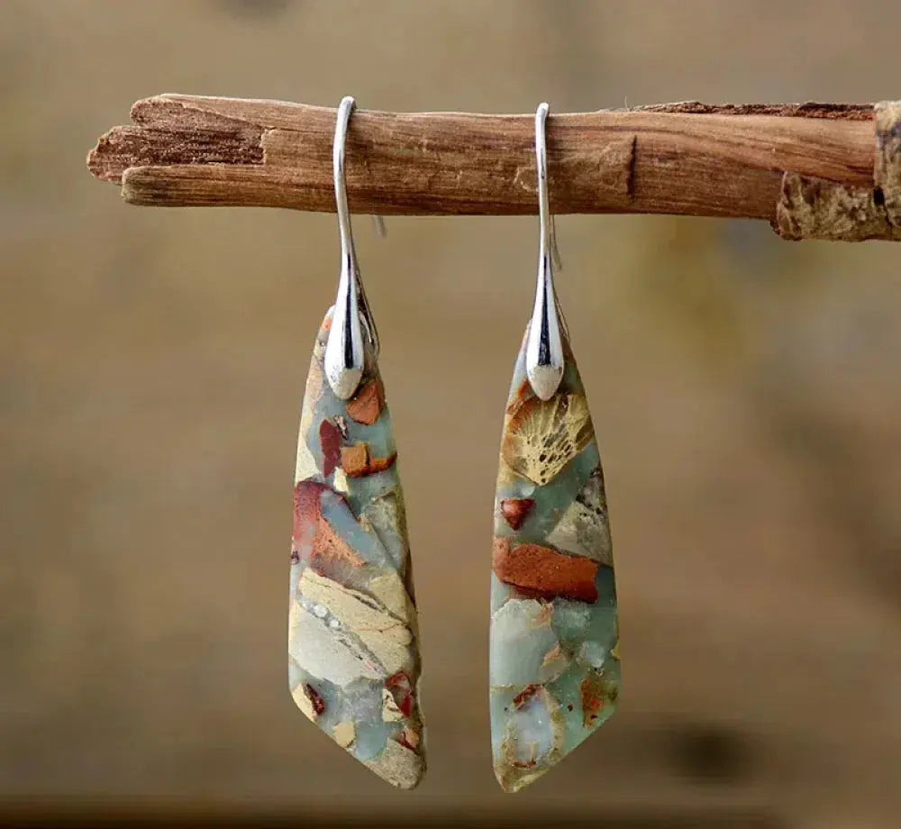 Rustic Stone Earrings