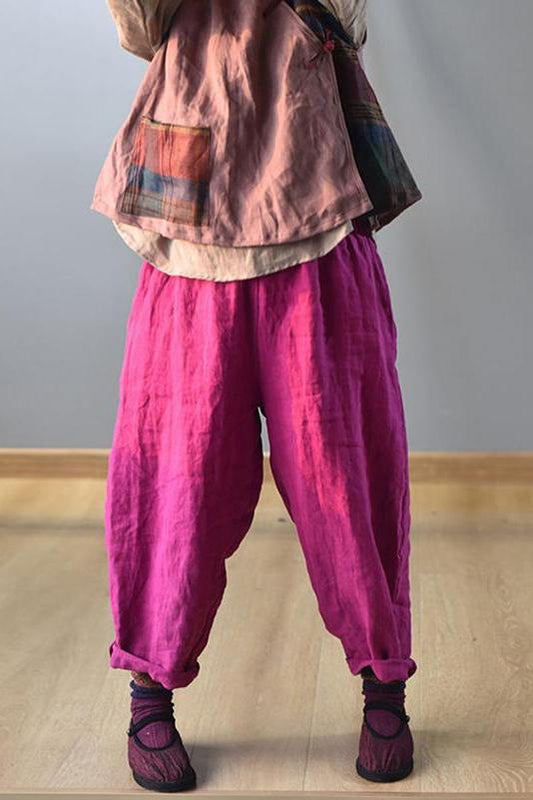 Limited Stock- Summer 100% Linen Harem Pants