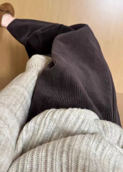 Modern Coffee Original Design Corduroy Wide Leg Pants