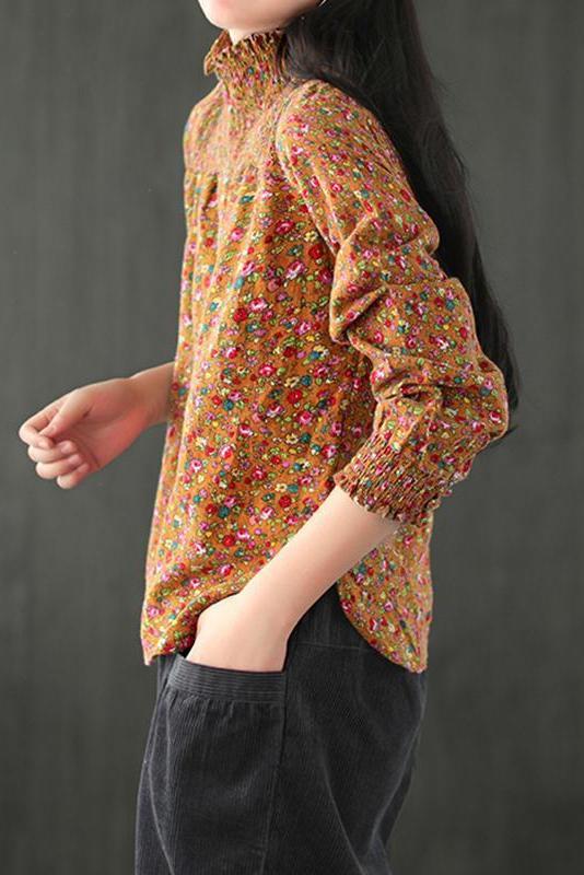 Autumn Elastic High Neckline T-shirt