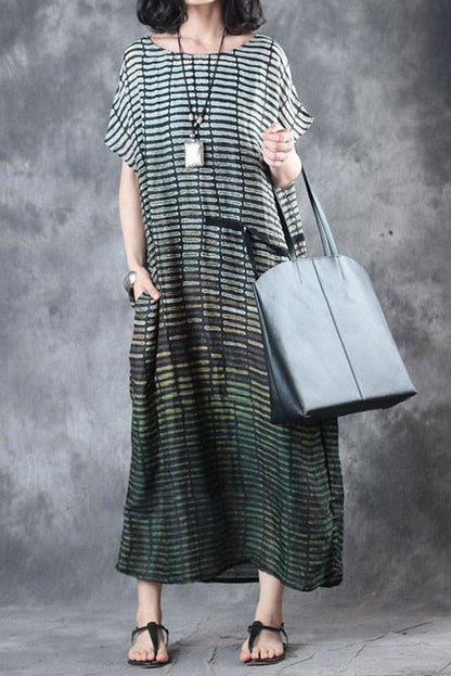 Limited Stock- Loose Striped Short Sleeve Dress