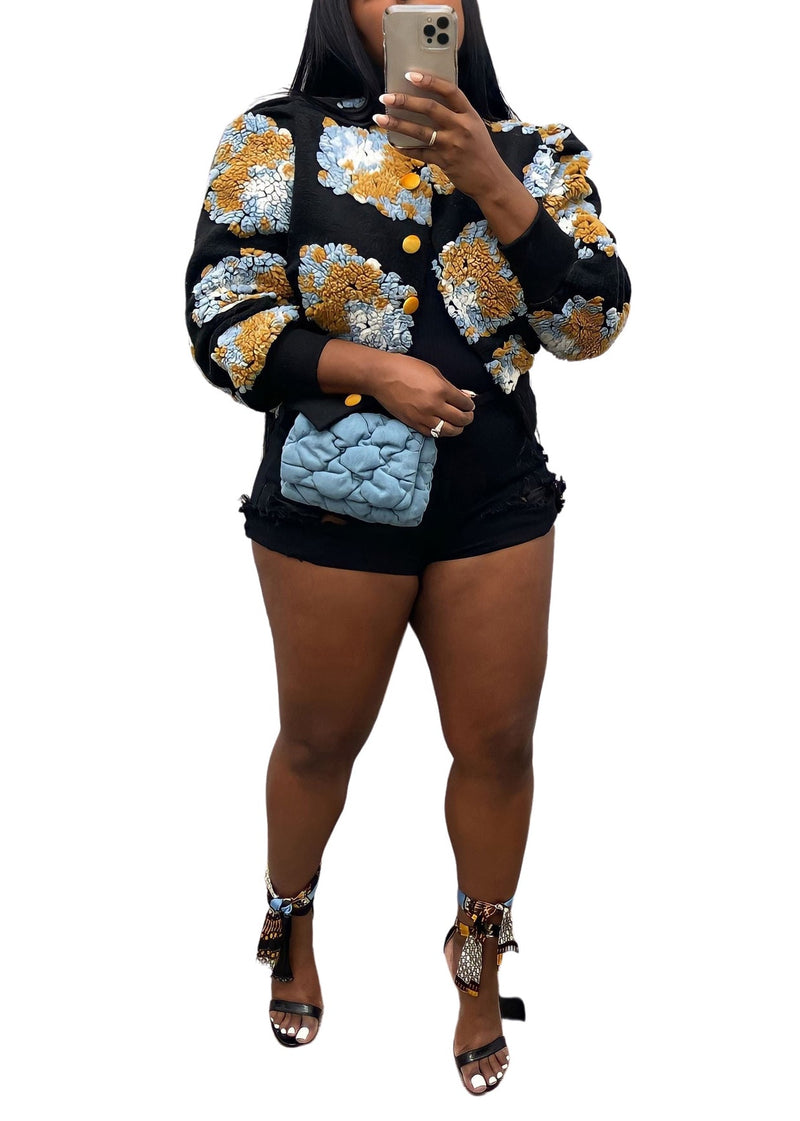 O Neck Pockets Cotton Jackets Fall