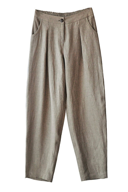 Long Cotton Linen Pencil Pants Loose Turnip Pants