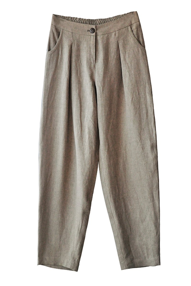 Long Cotton Linen Pencil Pants Loose Turnip Pants