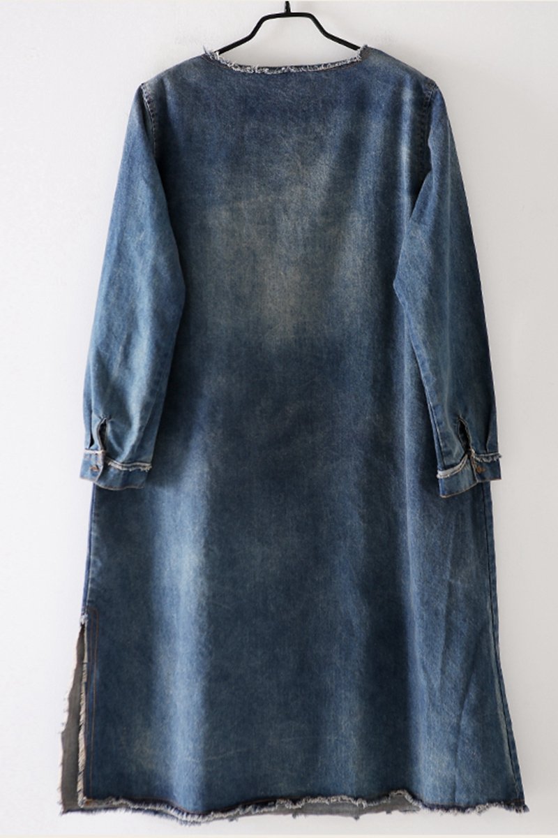 Blue Denim Dresses Fall Outfits